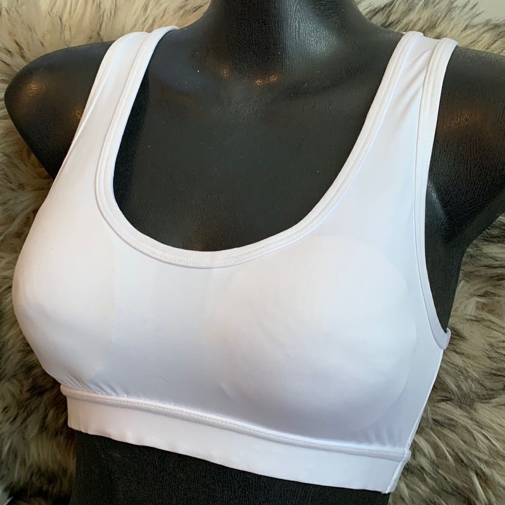 Flex Own It Strapped Back padded Sports Bra S white